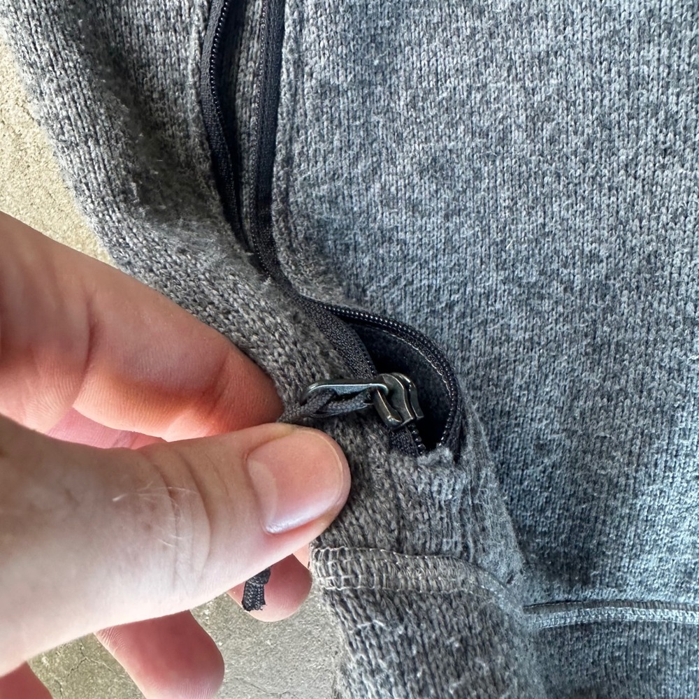 The North Face Gordon Lyons Hoodie Mens Medium Grey Fair Full Zip Fleece Jacket - Picture 6 of 7